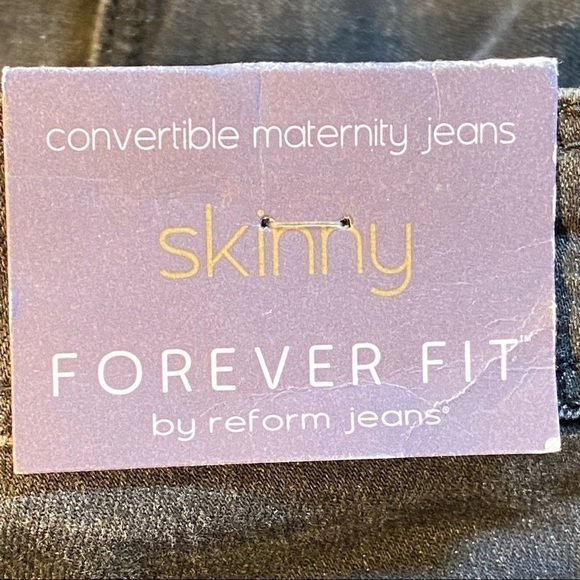 Convertible Maternity Jeans Skinny Forever Fit by Reform Jeans NWT Black Size 10 - Picture 8 of 16